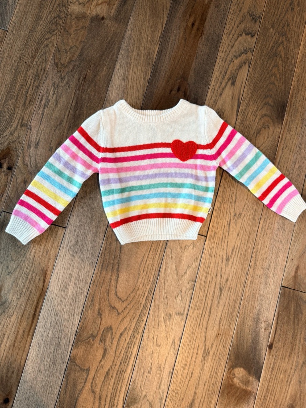 Little Sleepies Striped Heart Sweater
